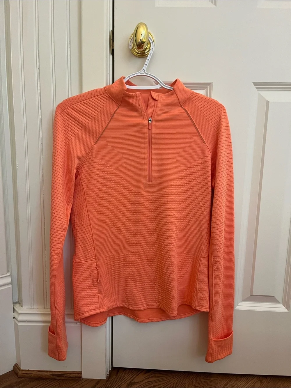 lululemon athletica - Ventscape Half-Zip Long Sleeve - Coral - Size 8